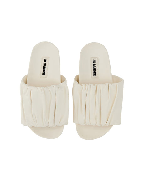 JIL SANDER Low Leather Sandals for Women - SS23 Collection