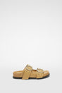 JIL SANDER Chic Flat Sandals with Silver Buckle Straps