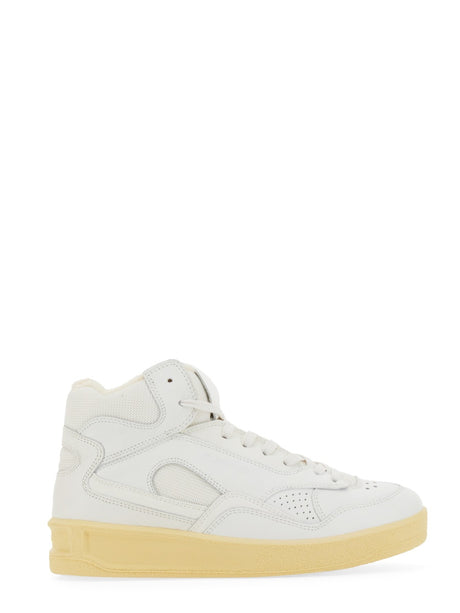 JIL SANDER High-Top Sneaker with Vulcanized Rubber Sole - 4 cm