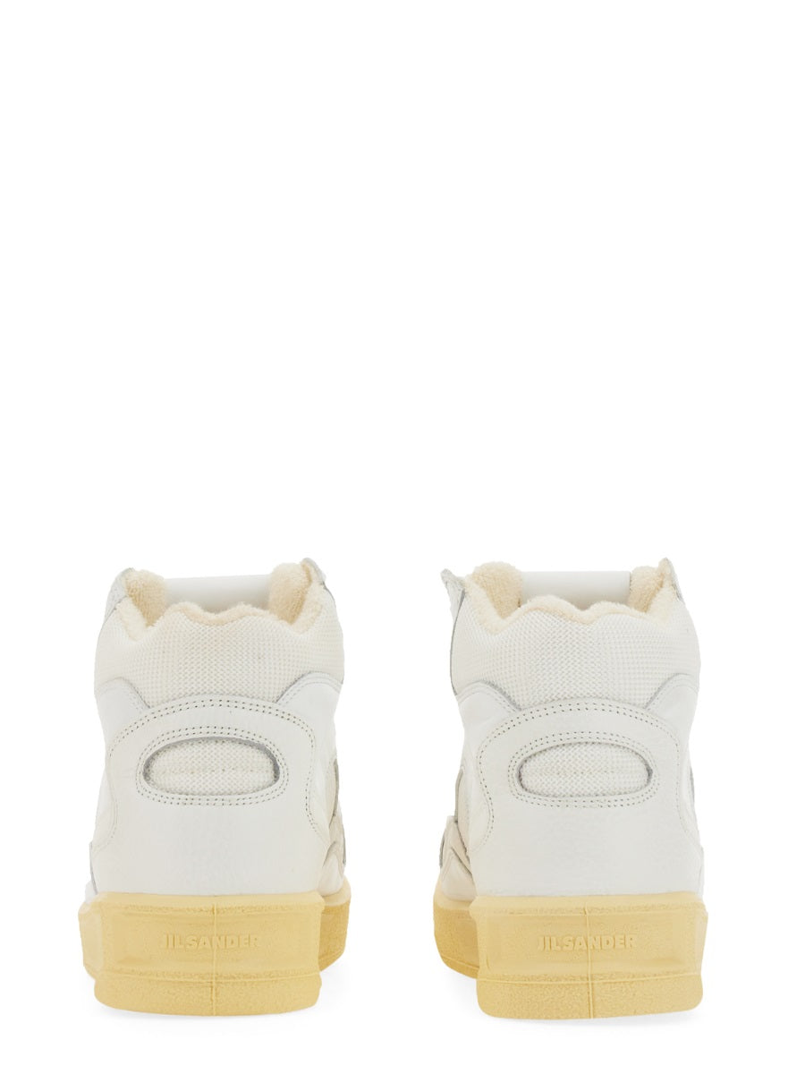 JIL SANDER High-Top Sneaker with Vulcanized Rubber Sole - 4 cm