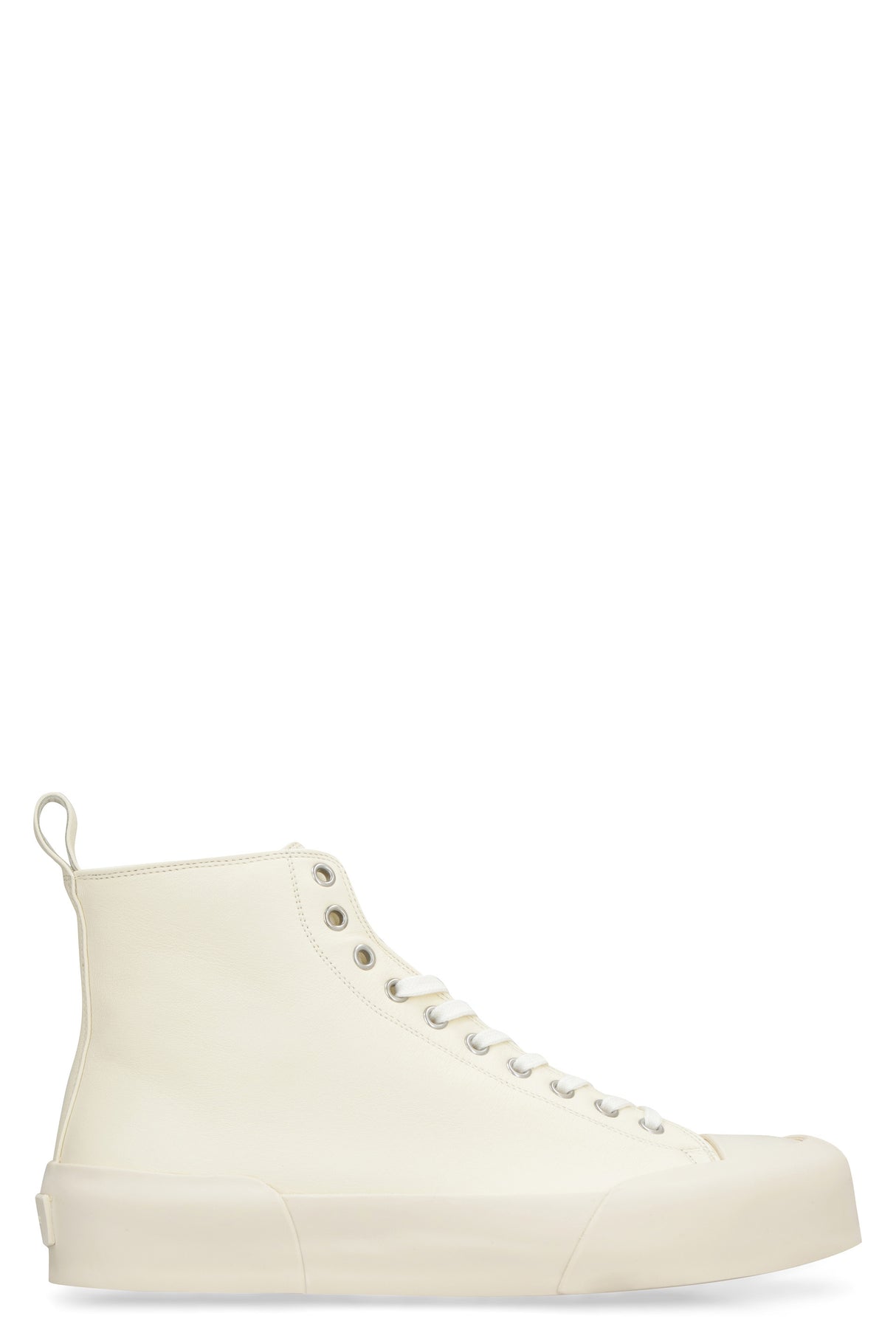 JIL SANDER Leather High-Top Sneakers for Women