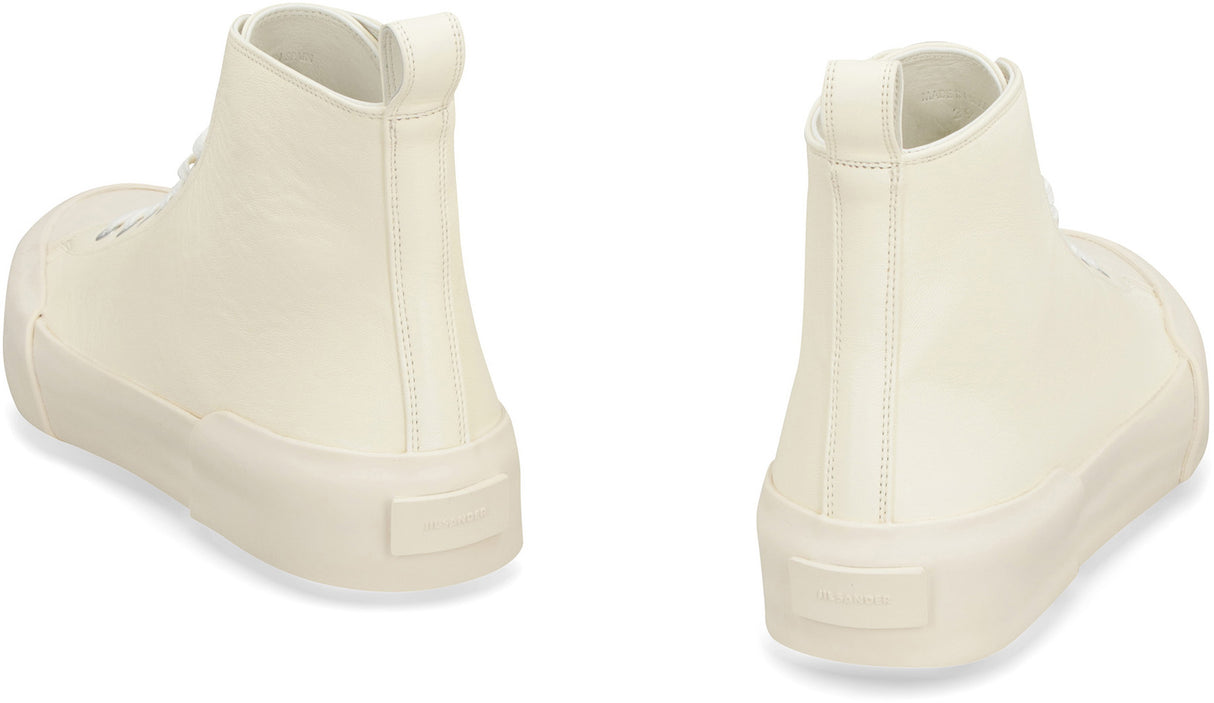 JIL SANDER Leather High-Top Sneakers for Women