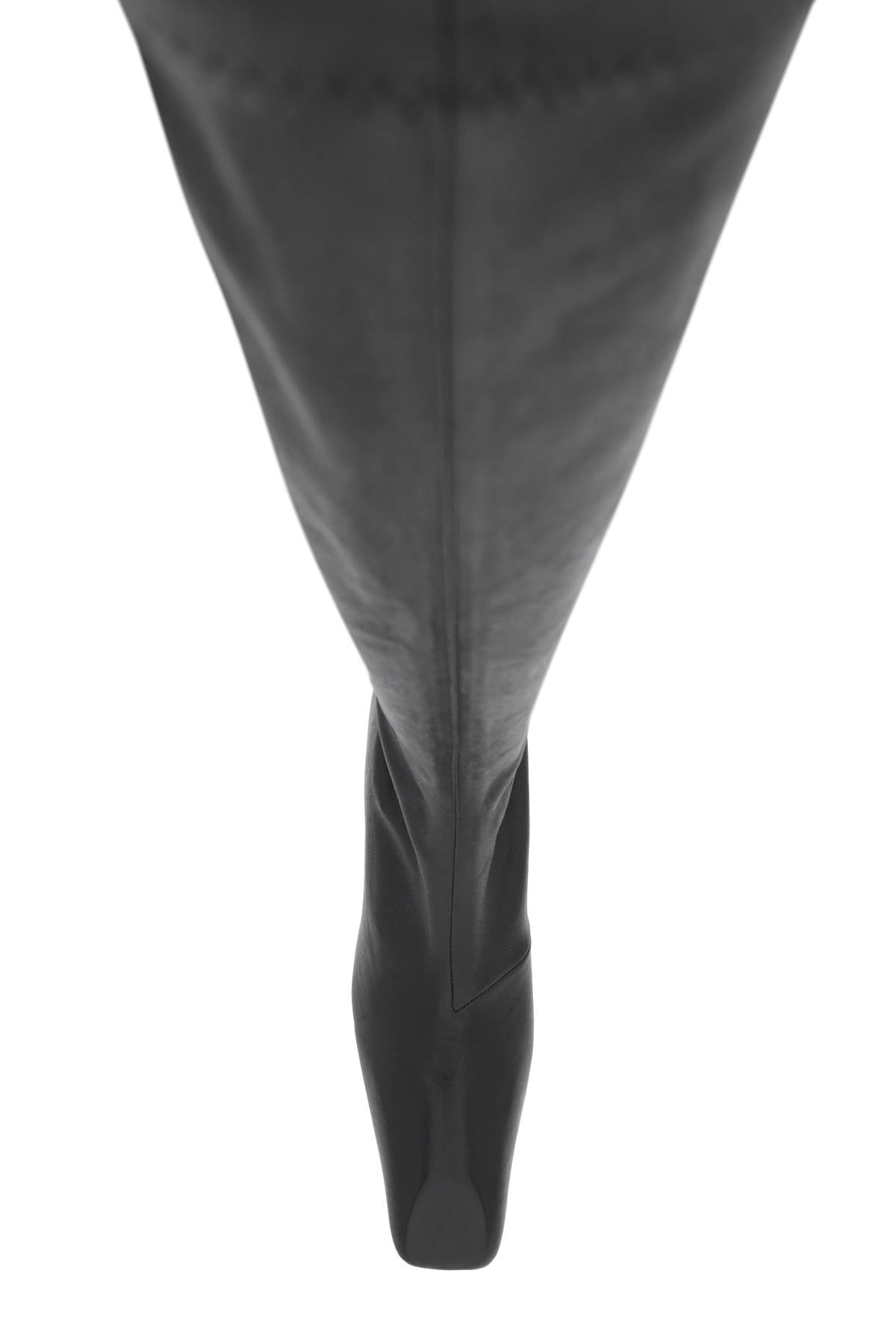 JIL SANDER Stretch Leather Boots with Sculptural Heel