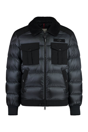 MONCLER Men's Short Down Jacket with Logo Patch - Size 00 - 7