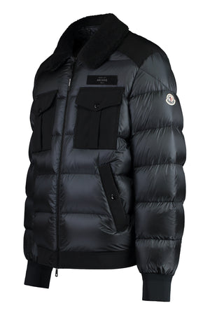 MONCLER Men's Short Down Jacket with Logo Patch - Size 00 - 7