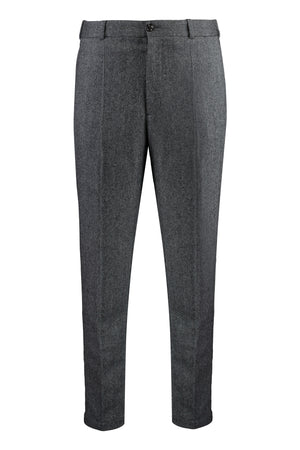 MONCLER Wool Blend Herringbone Trousers