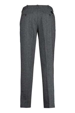 MONCLER Wool Blend Herringbone Trousers