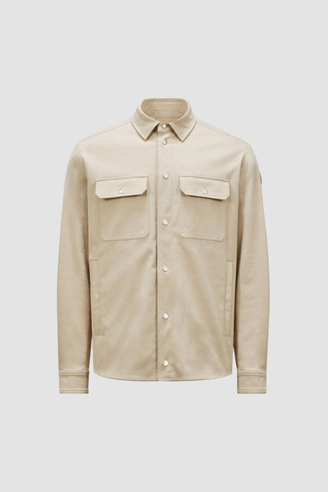 MONCLER Casual Beige Long Sleeve Shirt for Men