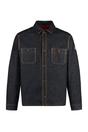 MONCLER Contrast Stitch Denim Shirt for Men (FW24)