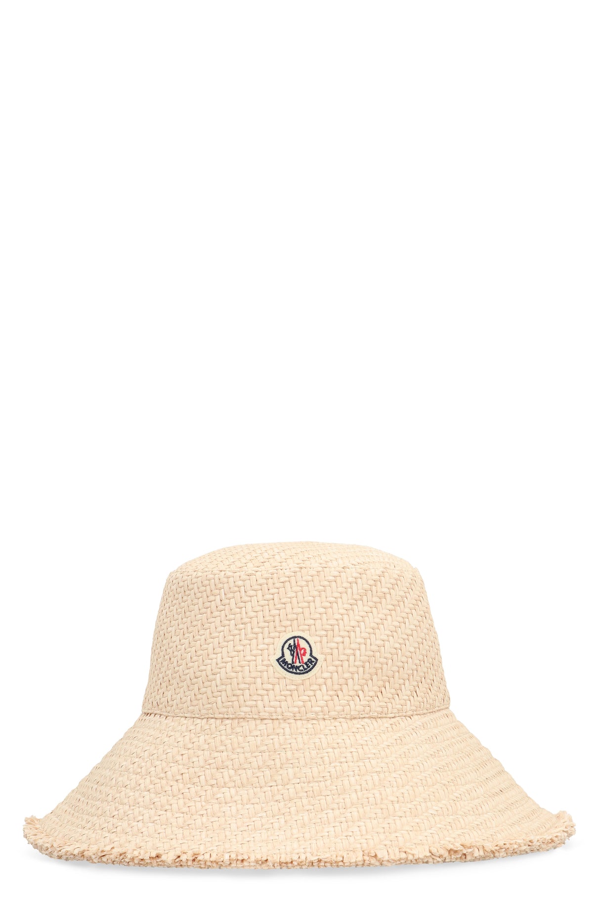 MONCLER Wide Brim Raffia Hat for Women