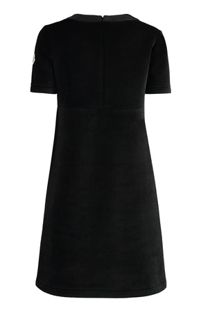 MONCLER Velvet Flared Hem Dress