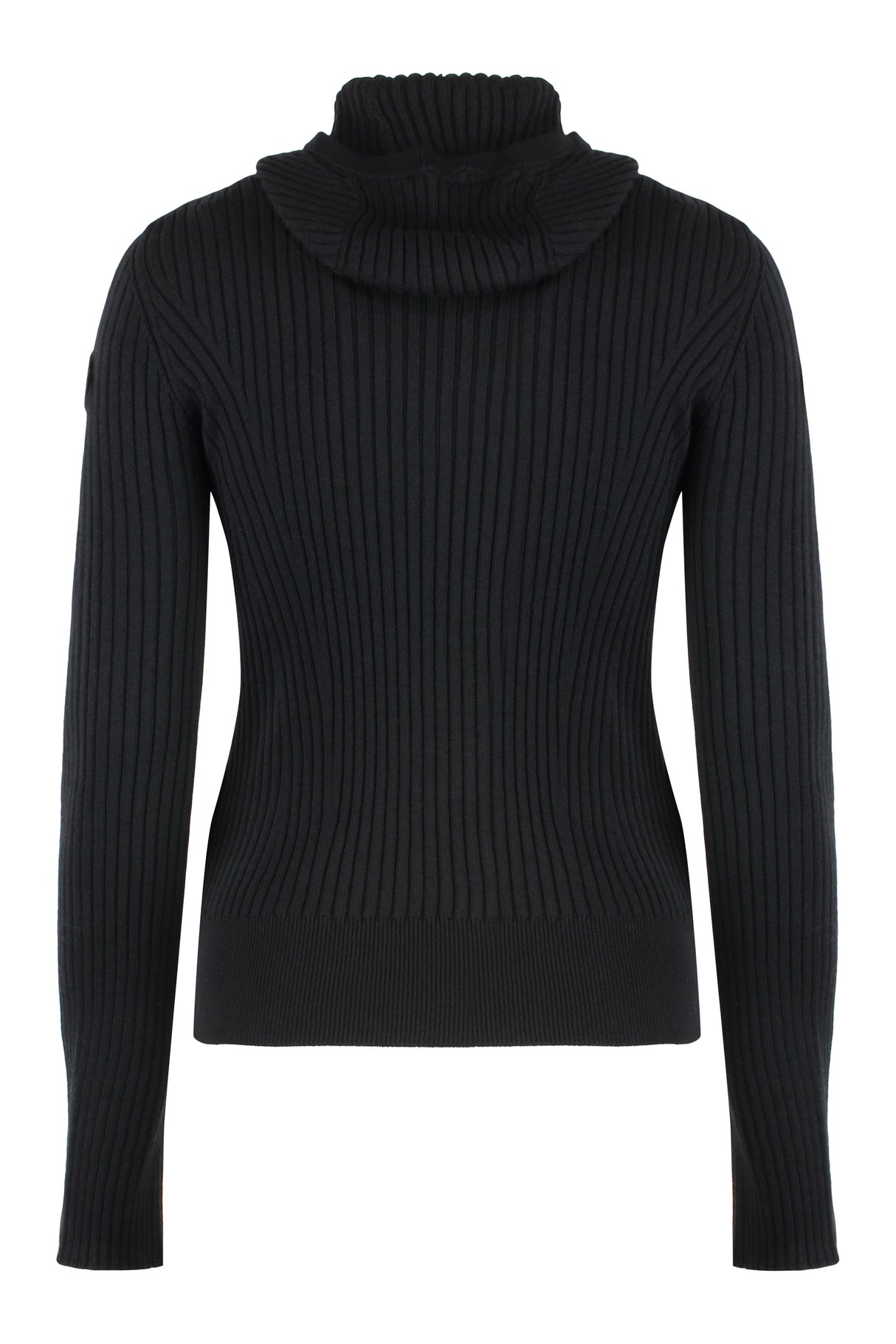 MONCLER Hooded Ribbed Knit Sweater for Women