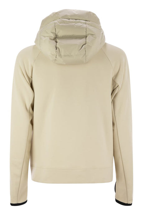 MONCLER GRENOBLE Men's Padded Zip-Up Hoodie with Technical Inserts