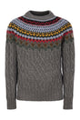 MONCLER GRENOBLE Premium Wool and Alpaca Geometric Cable-Knit Jumper