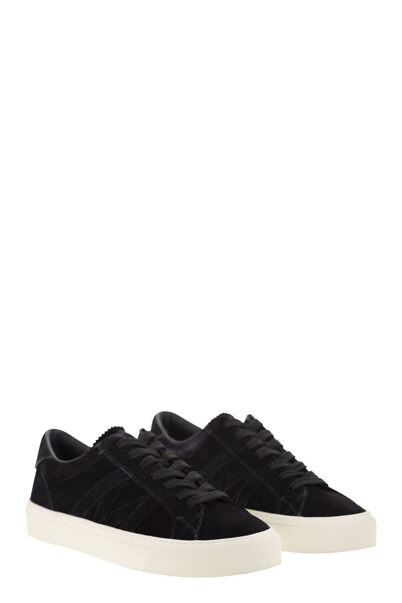 MONCLER Suede Lace-Up Casual Trainers with Cushioned Sole, 3 cm Height