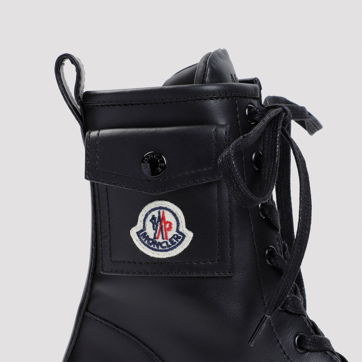 MONCLER レースアップ レザーアンクルブーツ