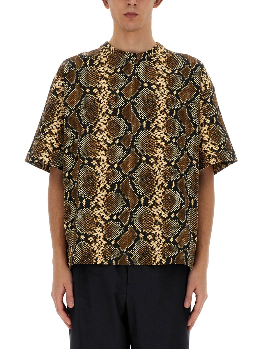 JIL SANDER Men's Animal Pattern T-Shirt - Size L