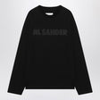 JIL SANDER Men's Essential Black Cotton Logo T-Shirt