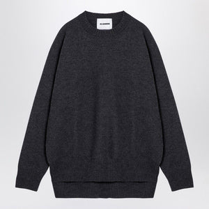 JIL SANDER グレー ウール クルーネック セーター