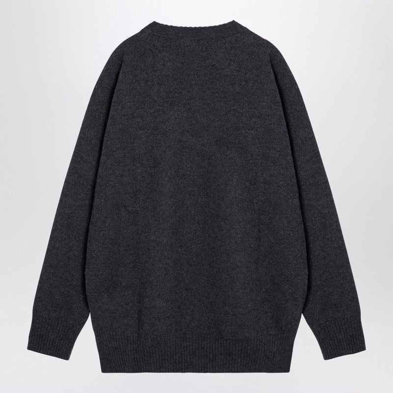 JIL SANDER グレー ウール クルーネック セーター