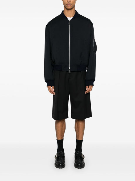 JIL SANDER ミッドナイトブルーのパデッドボンバージャケット（メンズ）