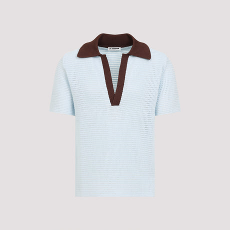 JIL SANDER Classic Short Sleeve Knit Polo for Men