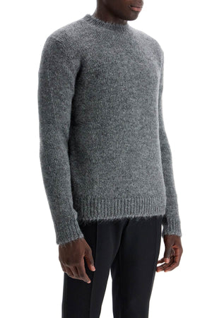 JIL SANDER Soft Melange Alpaca Crew Neck Sweater - Regular Fit