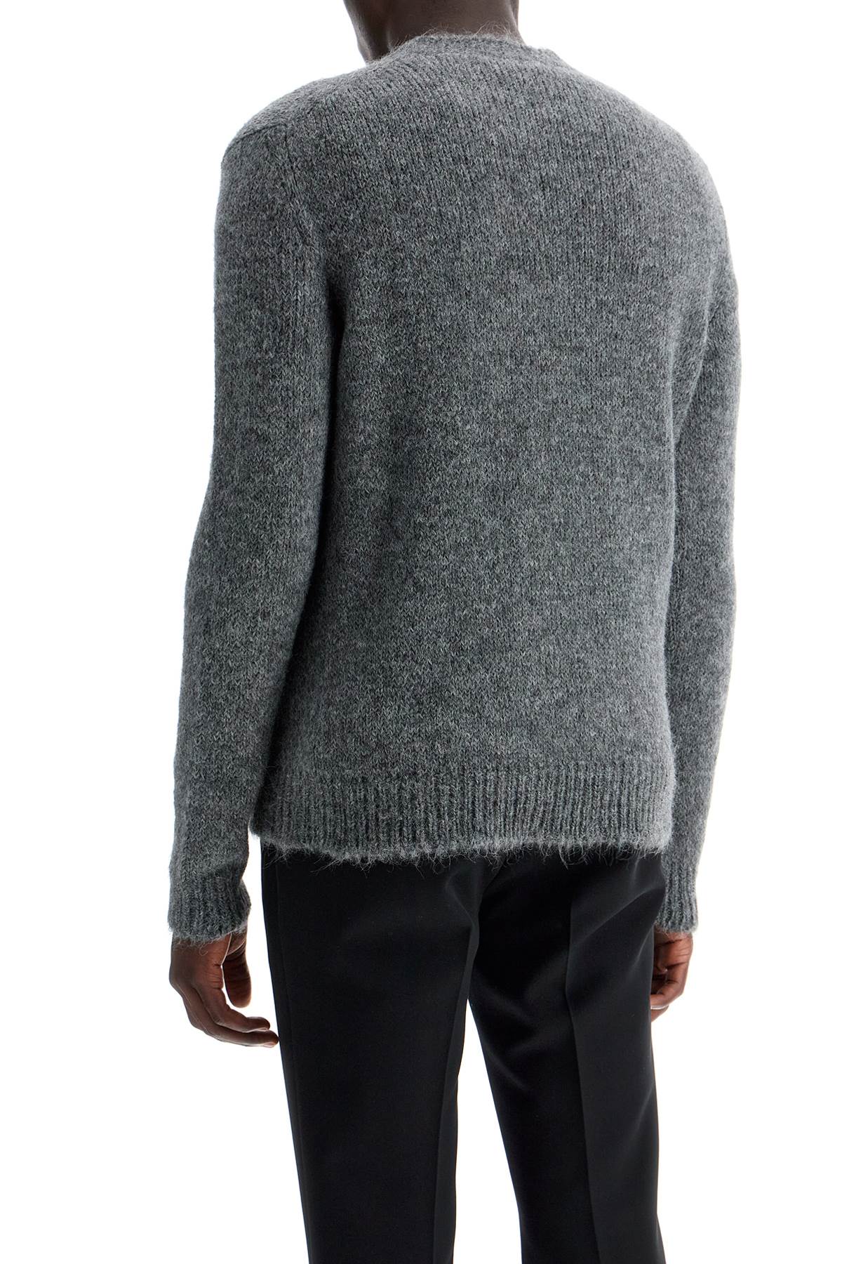 JIL SANDER Soft Melange Alpaca Crew Neck Sweater - Regular Fit