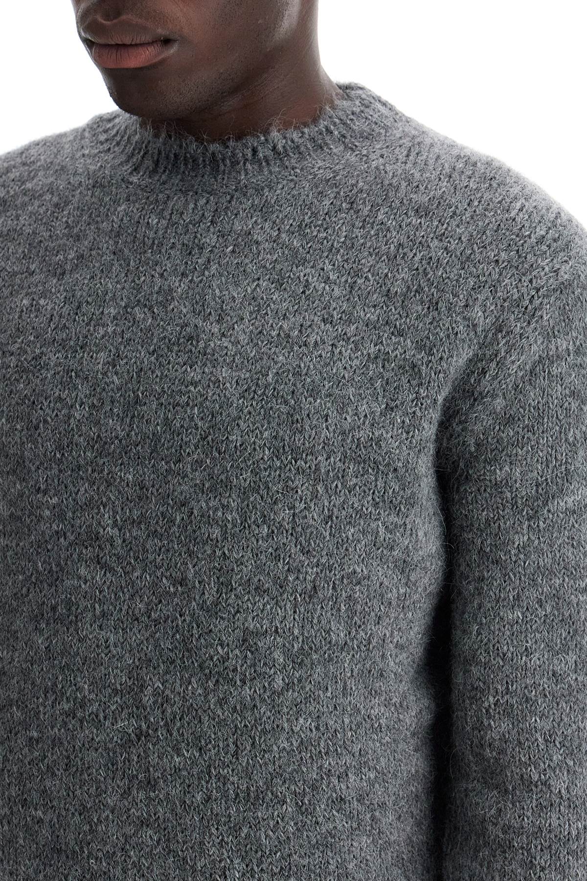 JIL SANDER Soft Melange Alpaca Crew Neck Sweater - Regular Fit