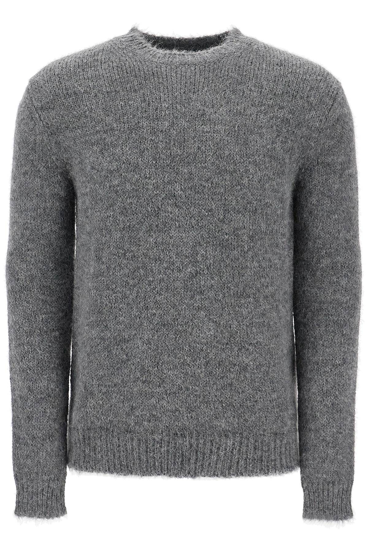 JIL SANDER Soft Melange Alpaca Crew Neck Sweater - Regular Fit