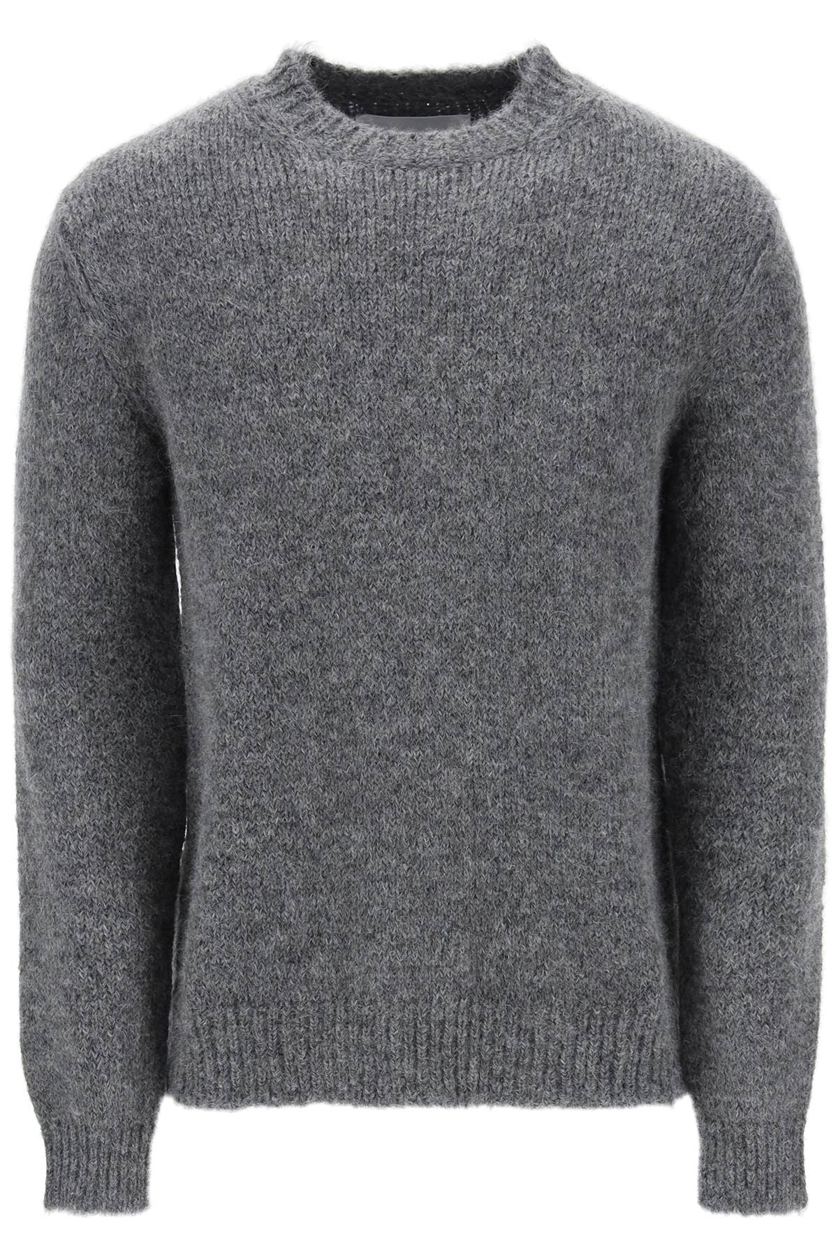 JIL SANDER Soft Melange Alpaca Crew Neck Sweater - Regular Fit