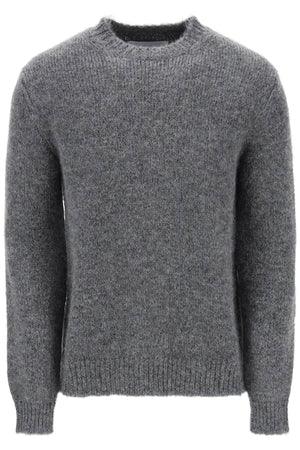 JIL SANDER Soft Melange Alpaca Crew Neck Sweater - Regular Fit