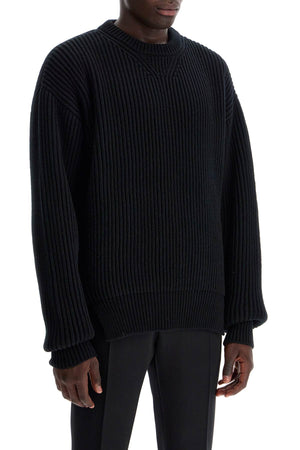 JIL SANDER Oversized Ribbed Wool Pullover - Size IT 48