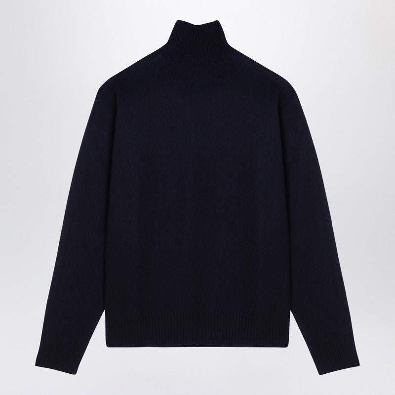 JIL SANDER Men's Premium Wool High Collar Turtleneck Sweater