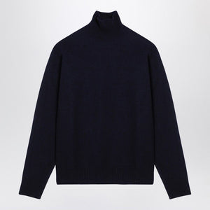 JIL SANDER ブルーのウール製タートルネックセーター