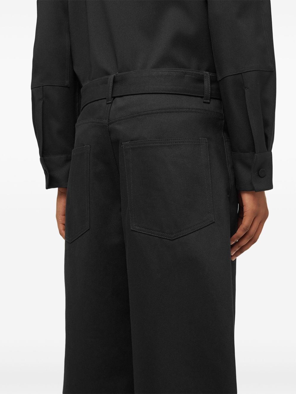 JIL SANDER クラシック メンズ テーパード レッグ コットン パンツ