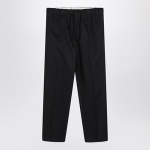 JIL SANDER Cotton Pants for Men with Front Zip and Elastic Waist