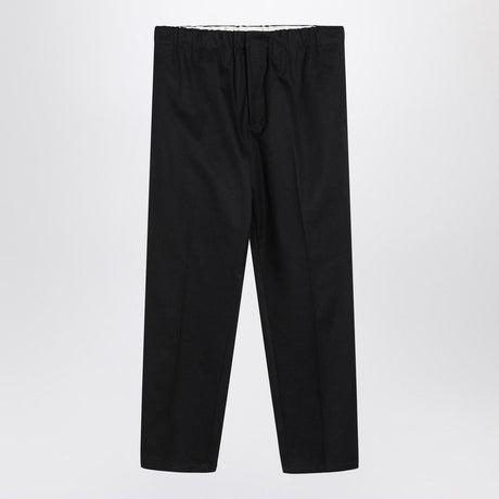 JIL SANDER Cotton Pants for Men with Front Zip and Elastic Waist