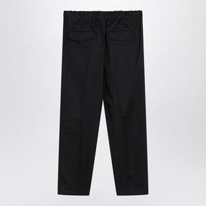 JIL SANDER Cotton Pants for Men with Front Zip and Elastic Waist