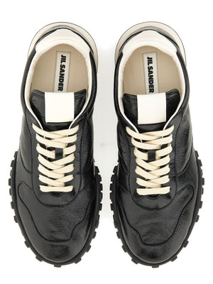 JIL SANDER Low Top Leather Sneakers for Men