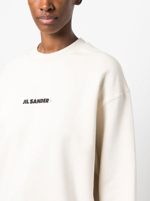 Cotton Sweatshirt with Logo Detail for Women - JIL SANDER+ Collection