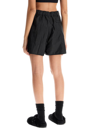 JIL SANDER Silk and Nylon Mini Shorts with Integrated Belt