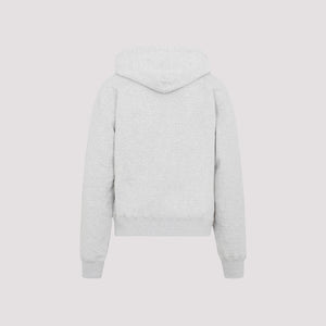 JIL SANDER Cotton Hoodie with Ribbed Edges for Men