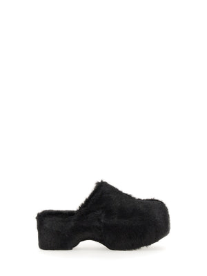 JIL SANDER Fur Flat Sandals - 6 cm Sole