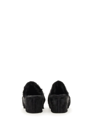 JIL SANDER Fur Flat Sandals - 6 cm Sole