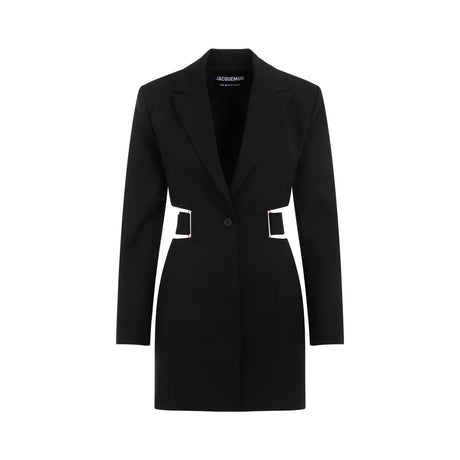 JACQUEMUS Sophisticated Wool Mini Dress with Cut-Out Detail