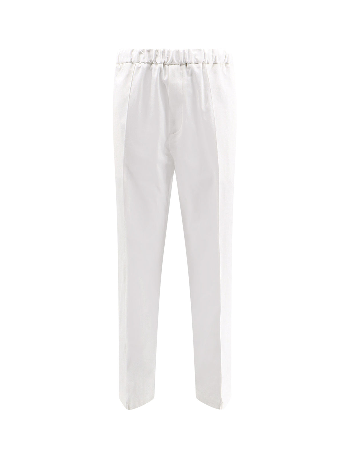 JIL SANDER Cotton Trousers with Elastic Waistband