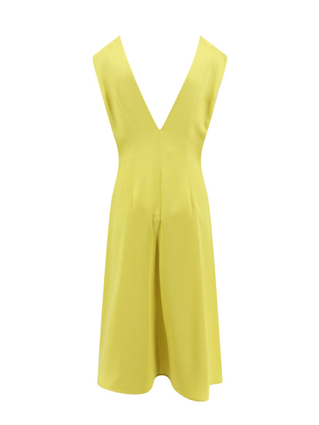 JIL SANDER Sleeveless Satin Mini Dress