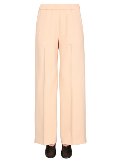 JIL SANDER Elasticized Waist Wool Pants for Women