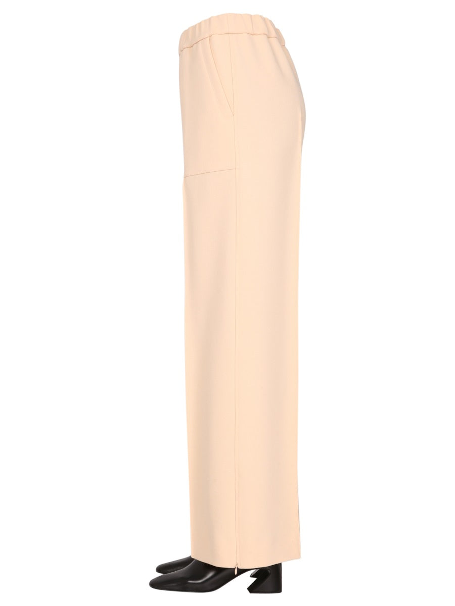 JIL SANDER Elasticized Waist Wool Pants for Women